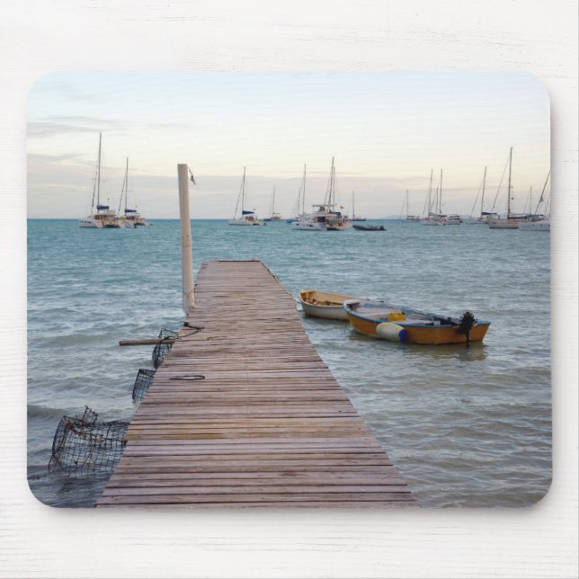 Alfombrilla De Ratón Muelle y trampas para langostas (Frente)