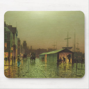 Alfombrilla De Ratón Muelles de Juan Atkinson Grimshaw el Liverpool