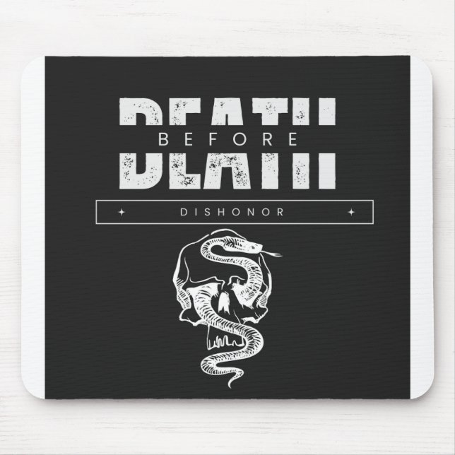Alfombrilla De Ratón Muerte antes de Dishonor Mousepad (Frente)