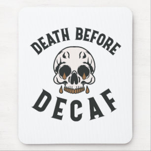 Alfombrilla De Ratón Muerte antes del cráneo sordo - Amante del café