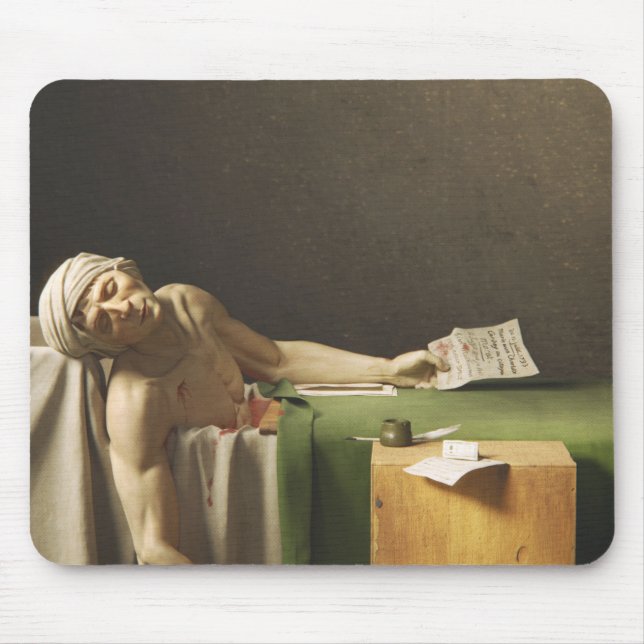 Alfombrilla De Ratón Muerte De Marat Por Jacques Louis David (Frente)