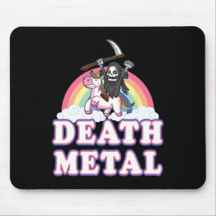 Alfombrilla De Ratón Muerte Metalizado Graciosa Paro Arcoiris Rap Unico