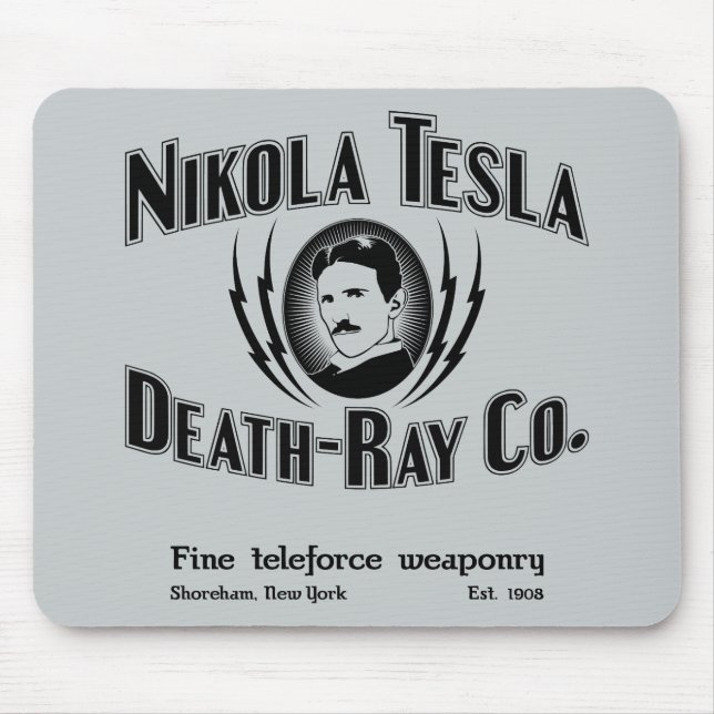 Alfombrilla De Ratón Muerte-Rayo Co. de Nikola Tesla (Frente)