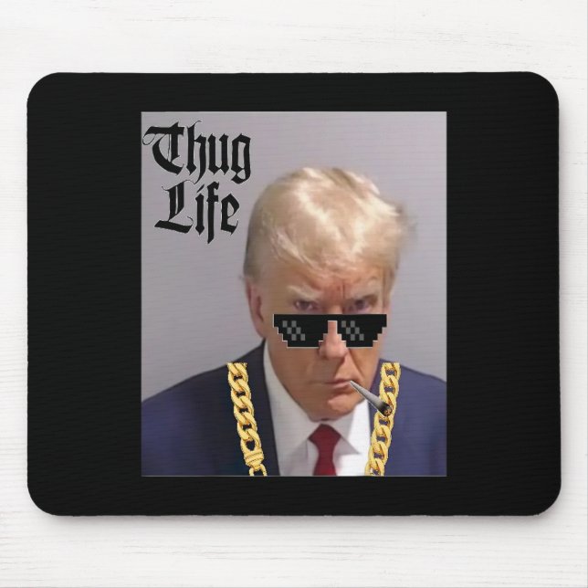 Alfombrilla De Ratón Mug Shot - Asesinato de Donald Trump - matón de la (Frente)