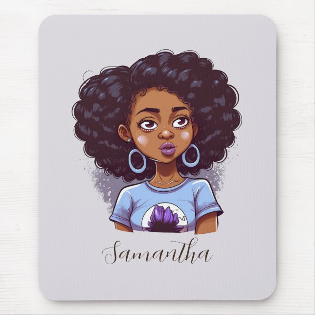 Alfombrilla De Ratón Mujer africana elegante (Frente)