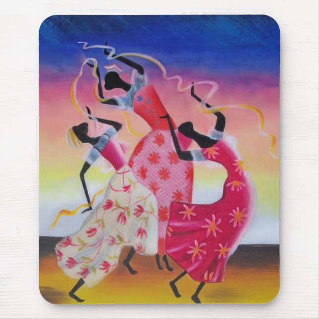 Alfombrilla De Ratón Mujer africana Mousepad del baile (Frente)