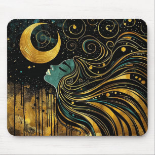 Alfombrilla De Ratón Mujer celestial Art Nouveau #2