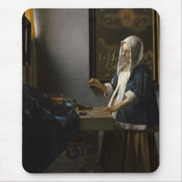 Alfombrilla De Ratón Mujer con balance de Johannes Vermeer