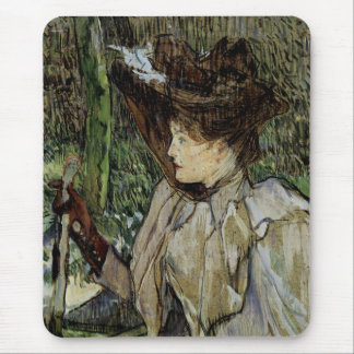 Alfombrilla De Ratón Mujer con guantes de Toulouse-Lautrec