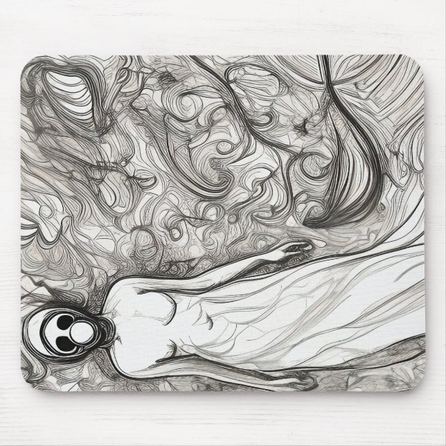 Alfombrilla De Ratón Mujer con máscara de gas