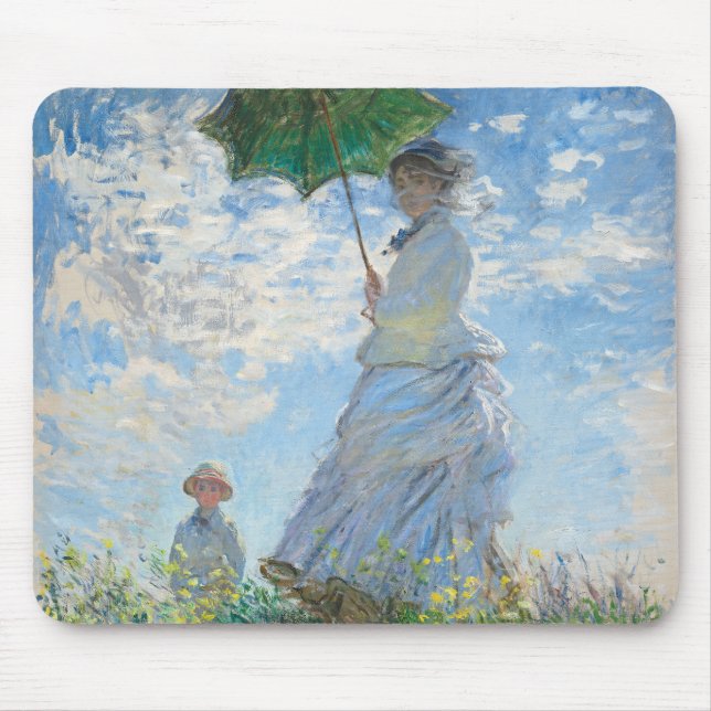 Alfombrilla De Ratón Mujer con Parasol, Madame Monet y su hijo (Frente)