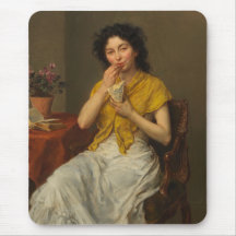 Mujer con un dulce antojo (por Ludwig Knaus)