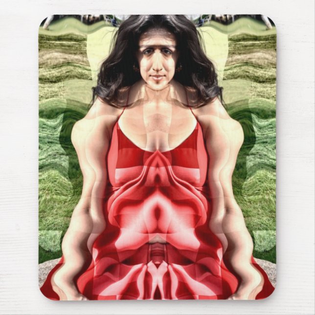 Alfombrilla De Ratón Mujer Cubista (Frente)