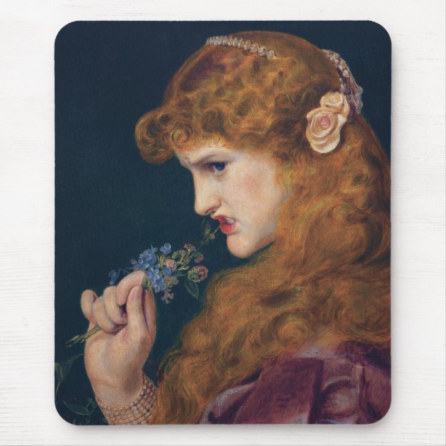 Alfombrilla De Ratón Mujer de cabello rojo feroz (Sombra de amor) (divo (Frente)