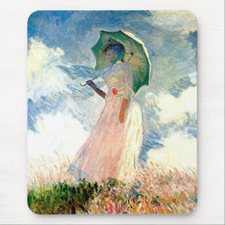 Alfombrilla De Ratón Mujer de Claude Monet con el parasol