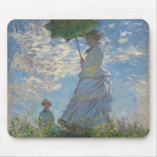 Alfombrilla De Ratón Mujer de Claude Monet con un parasol 1875