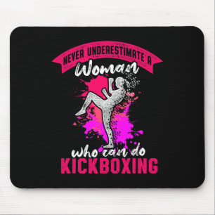 Alfombrilla De Ratón Mujer de kickboxing Entrenamiento de kickboxing