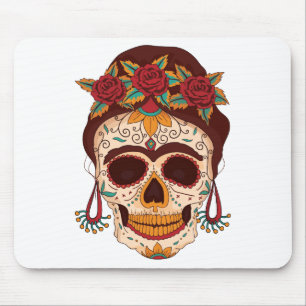 Alfombrilla De Ratón Mujer de la Calavera de Azúcar