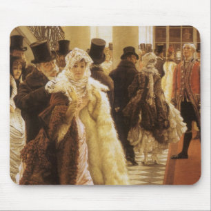 Alfombrilla De Ratón Mujer de moda por Tissot, vintage arte victoriano
