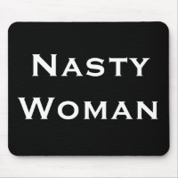 Mujer desagradable, texto blanco negrita sobre neg