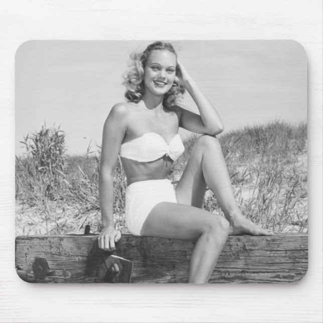 Alfombrilla De Ratón Mujer en bikini (Frente)