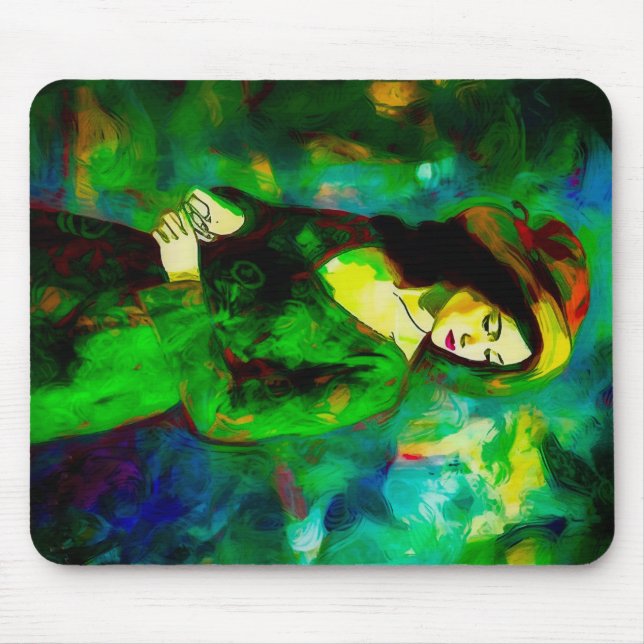 Alfombrilla De Ratón Mujer en Gorra (Frente)