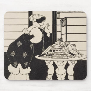 Alfombrilla De Ratón Mujer en una librería, diseño para un "libro