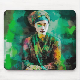 Alfombrilla De Ratón Mujer en verde