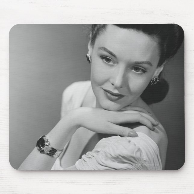 Alfombrilla De Ratón Mujer en vestido de noche (Frente)