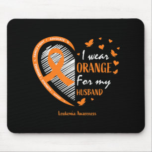 Alfombrilla De Ratón Mujer Esposa Que Uso Naranja Para La Leucemia De M