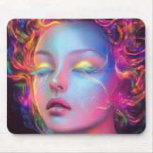 Mujer extranjera con pelo cósmico