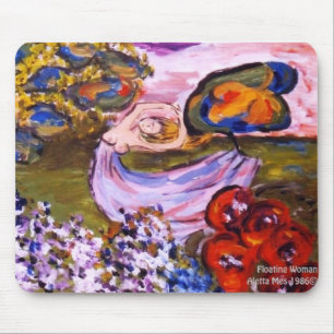 Alfombrilla De Ratón mujer flotante del zazzle