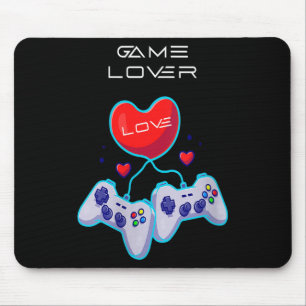Alfombrilla De Ratón Mujer Gamer Pareja Amor Gamepad Corazón Tema Humor