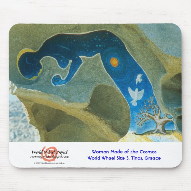 Alfombrilla De Ratón Mujer hecha del cojín del cosmos/de ratón (Frente)