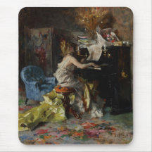 Mujer Hermosa Tocando el Piano (por Boldini)