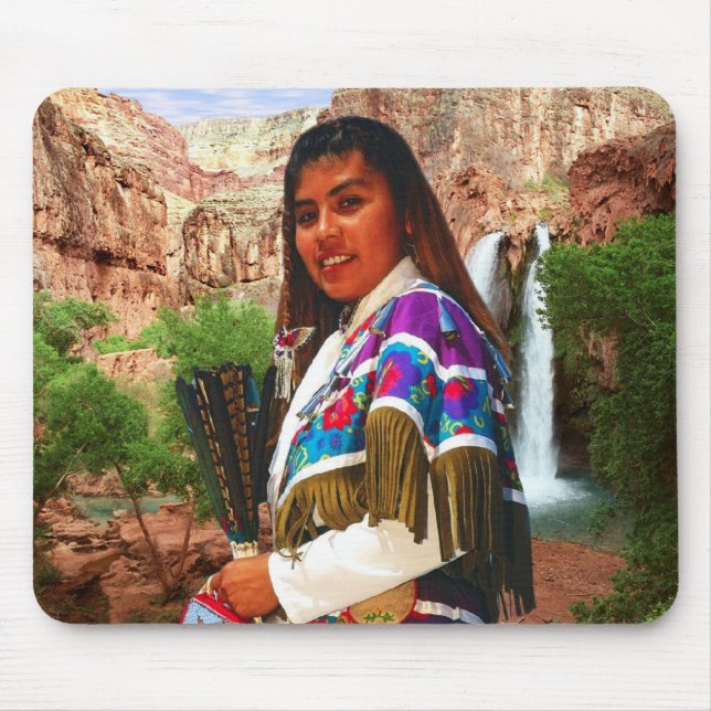 Alfombrilla De Ratón Mujer india 1 Mousepad (Frente)