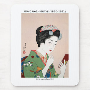 Alfombrilla De Ratón Mujer japonesa que aplica el rouge - Goyō Hashiguc
