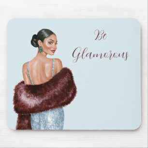 Alfombrilla De Ratón Mujer Negra Ser Glamurosa