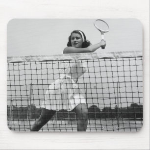 Alfombrilla De Ratón Mujer que juega a tenis