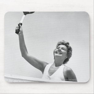 Alfombrilla De Ratón Mujer que juega al tenis 2