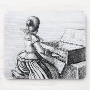 Alfombrilla De Ratón Mujer que juega en un teclado, 1635