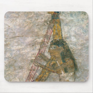 Alfombrilla De Ratón Mujer que toca una arpa arqueada