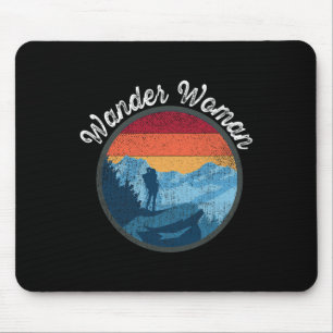 Alfombrilla De Ratón Mujer Vagabunda Atardecer Retro - Escalada Senderi