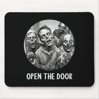 Alfombrilla De Ratón Mujeres Abiertas La Puerta Perros Zombies Divertid