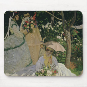 Alfombrilla De Ratón Mujeres de Claude Monet el en el jardín