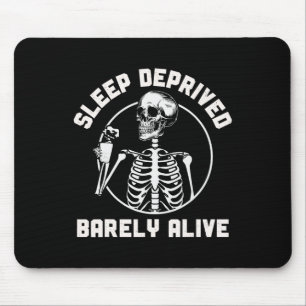 Alfombrilla De Ratón Mujeres de Halloween en Skeleton sin dormir