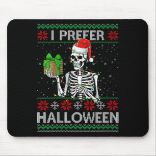 Alfombrilla De Ratón Mujeres Divertido Prefiero Halloween Esqueleto Feo