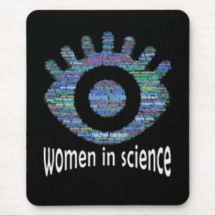 Alfombrilla De Ratón Mujeres En Ciencia Chicas Diseño Relleno De Palabr