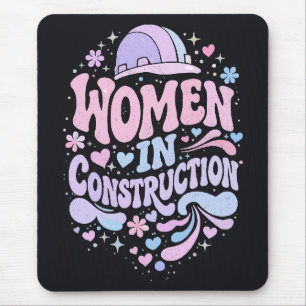 Alfombrilla De Ratón Mujeres En Construcción Empoderamiento Retro