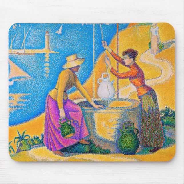 Alfombrilla De Ratón Mujeres en el pozo, Signac (Frente)